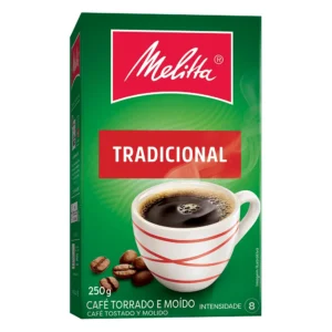 Café Melitta Tradicional Vácuo 250g – Caixa com 20 Unidades – R$ 121,09 - produto alimentício para atacado